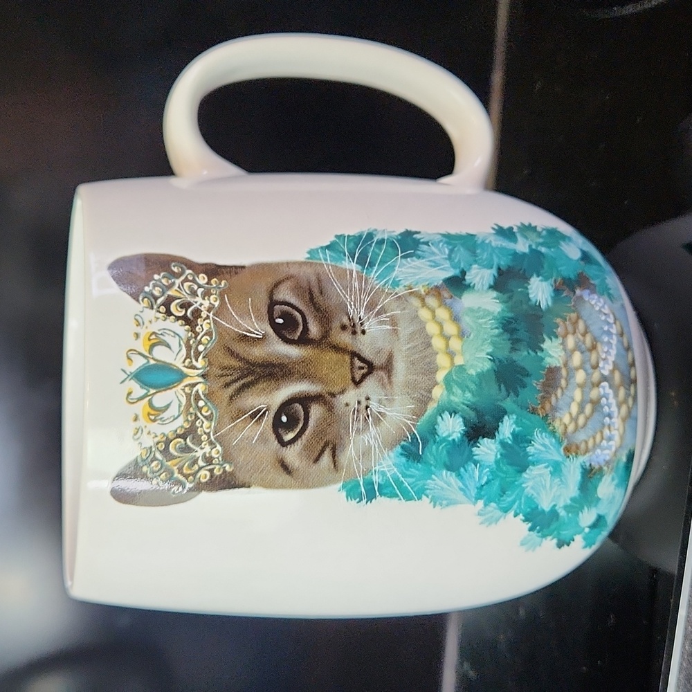 Royal FELINE QUEEN Ceramic 20 Oz Mug By FAB FUNKY